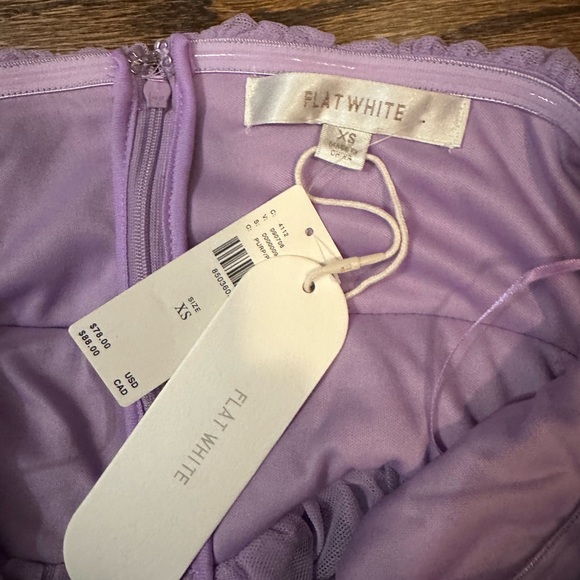 Lavender Strapless Ruffled Blouse - Picture 2 of 3